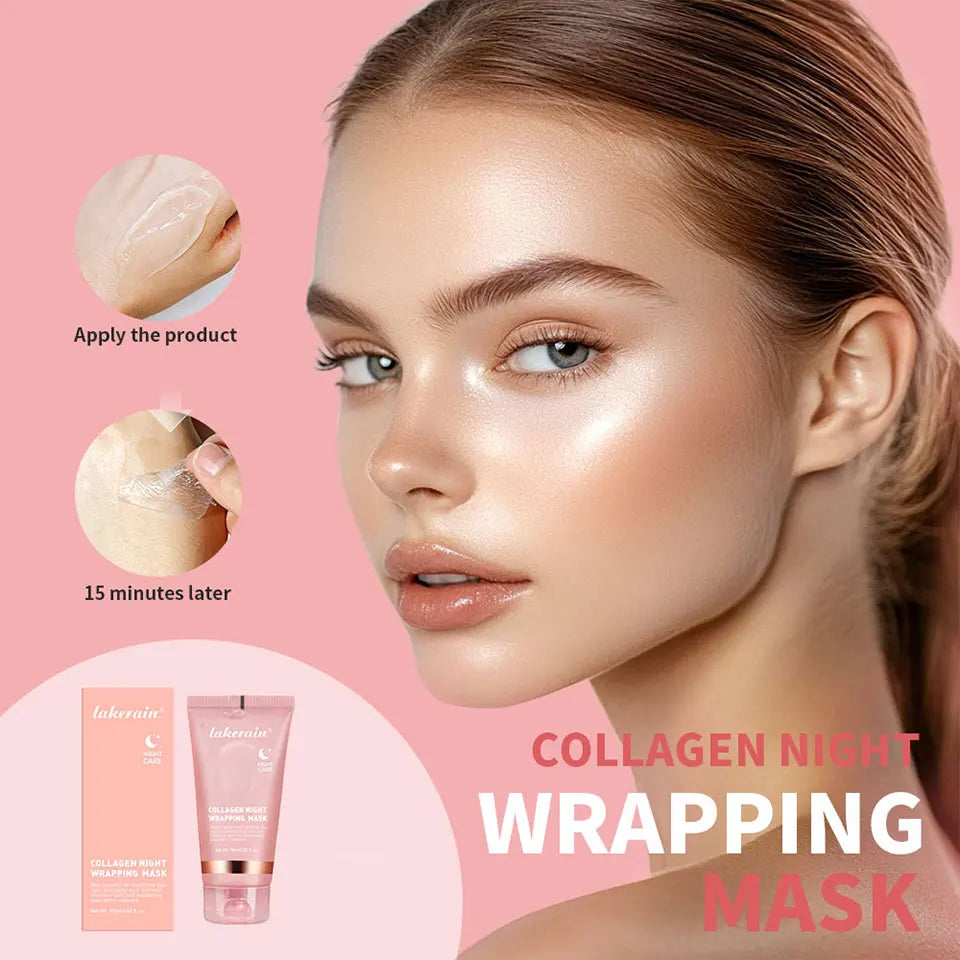 Mascarilla Facial Coreana de Colágeno, Reparación Nocturna, Hidratante, Iluminadora, Rejuvenecedora, Mejora la Elasticidad de la Piel, Piel Radiante