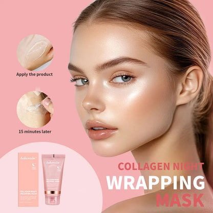 Mascarilla Facial Coreana de Colágeno, Reparación Nocturna, Hidratante, Iluminadora, Rejuvenecedora, Mejora la Elasticidad de la Piel, Piel Radiante