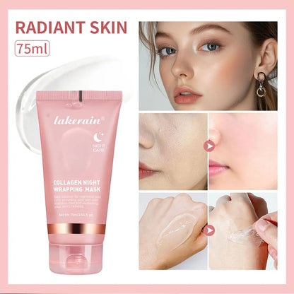 Mascarilla Facial Coreana de Colágeno, Reparación Nocturna, Hidratante, Iluminadora, Rejuvenecedora, Mejora la Elasticidad de la Piel, Piel Radiante