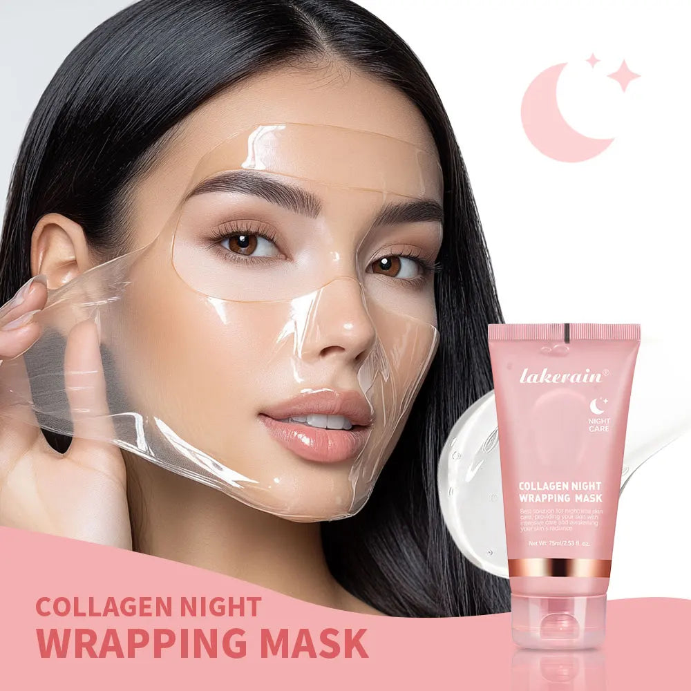 Mascarilla Facial Coreana de Colágeno, Reparación Nocturna, Hidratante, Iluminadora, Rejuvenecedora, Mejora la Elasticidad de la Piel, Piel Radiante