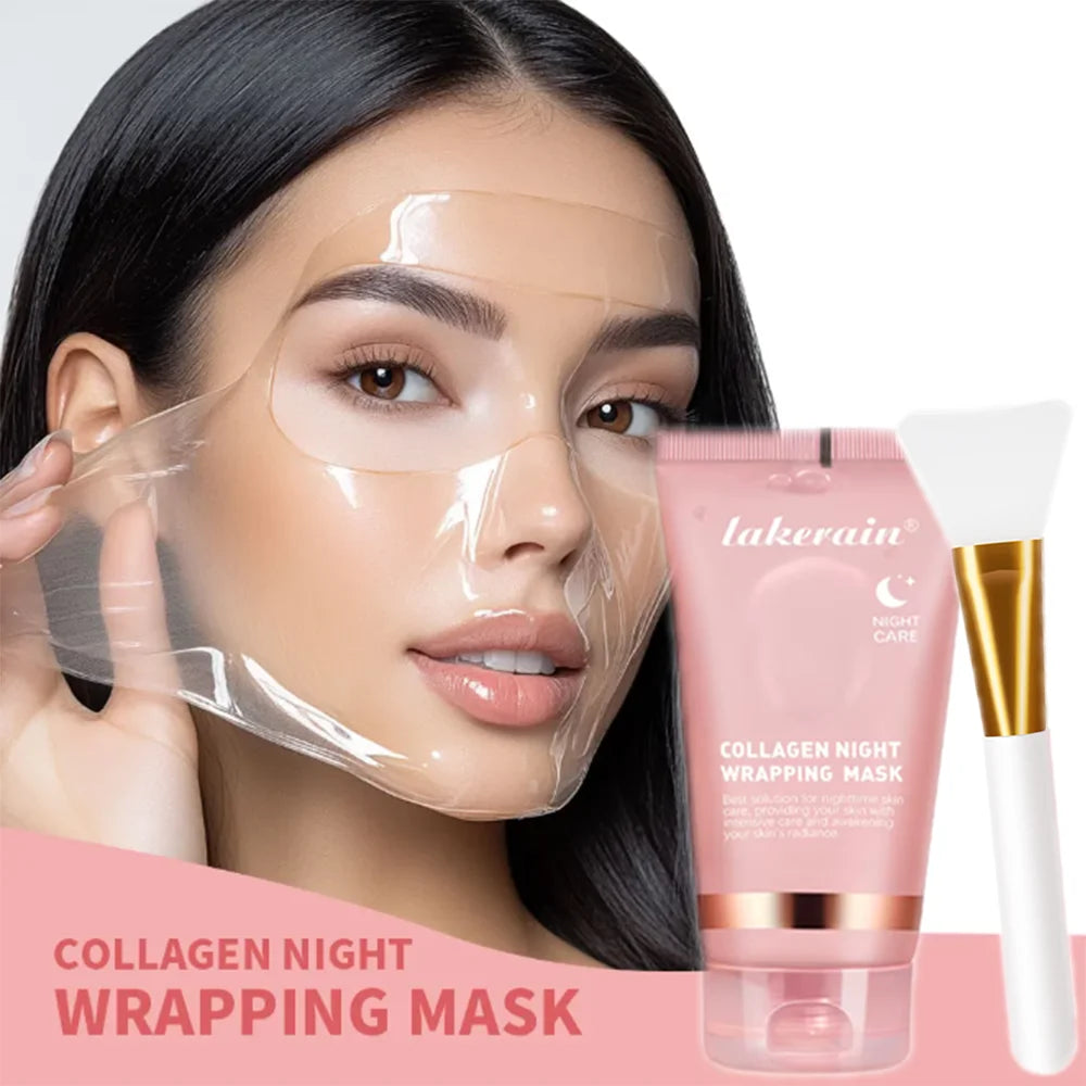 Mascarilla Facial Coreana de Colágeno, Reparación Nocturna, Hidratante, Iluminadora, Rejuvenecedora, Mejora la Elasticidad de la Piel, Piel Radiante