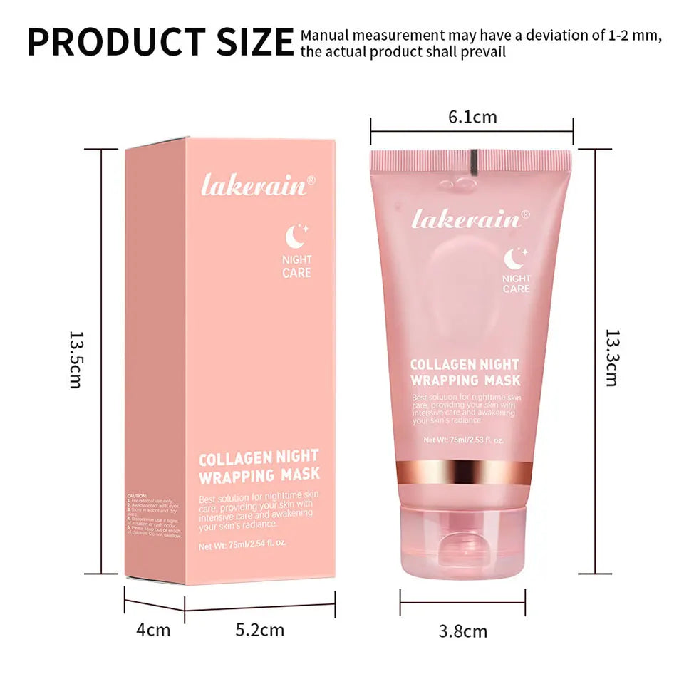 Mascarilla Facial Coreana de Colágeno, Reparación Nocturna, Hidratante, Iluminadora, Rejuvenecedora, Mejora la Elasticidad de la Piel, Piel Radiante