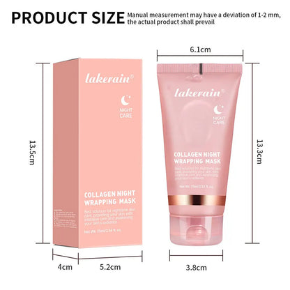 Mascarilla Facial Coreana de Colágeno, Reparación Nocturna, Hidratante, Iluminadora, Rejuvenecedora, Mejora la Elasticidad de la Piel, Piel Radiante
