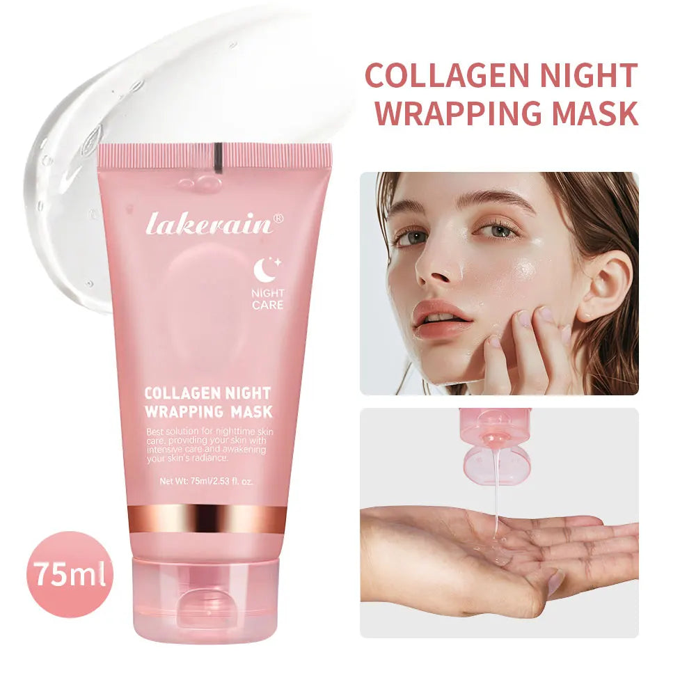 Mascarilla Facial Coreana de Colágeno, Reparación Nocturna, Hidratante, Iluminadora, Rejuvenecedora, Mejora la Elasticidad de la Piel, Piel Radiante